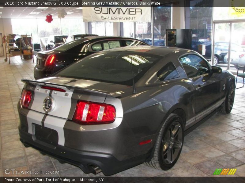 Sterling Grey Metallic / Charcoal Black/White 2010 Ford Mustang Shelby GT500 Coupe