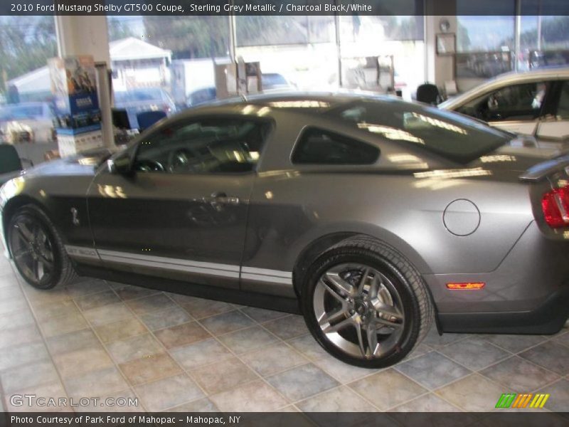 Sterling Grey Metallic / Charcoal Black/White 2010 Ford Mustang Shelby GT500 Coupe