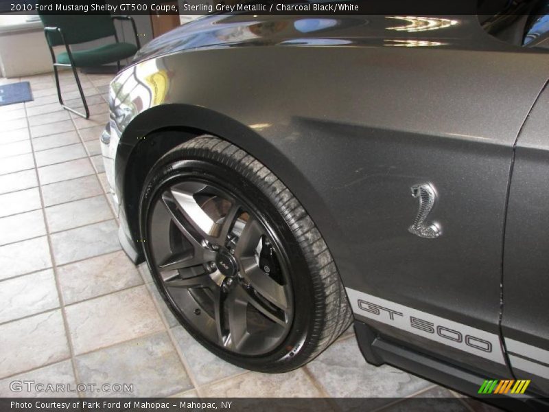 Sterling Grey Metallic / Charcoal Black/White 2010 Ford Mustang Shelby GT500 Coupe