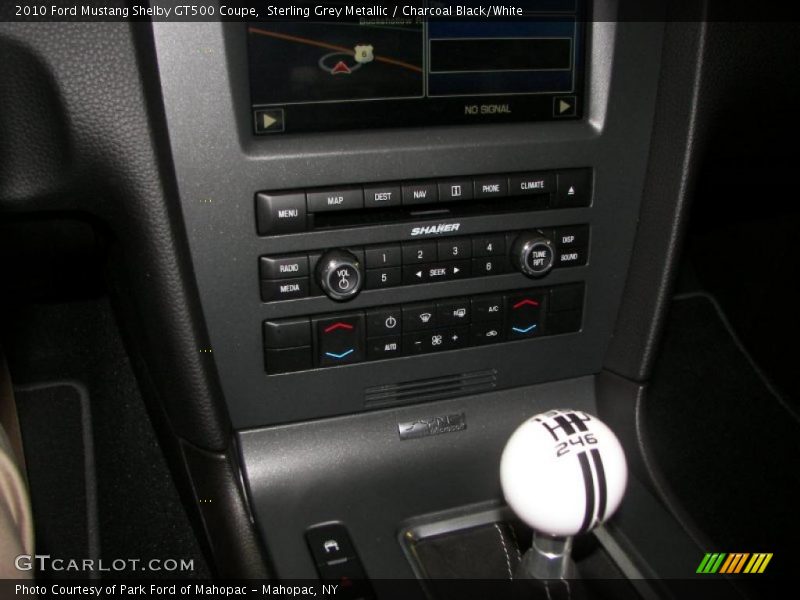 Sterling Grey Metallic / Charcoal Black/White 2010 Ford Mustang Shelby GT500 Coupe
