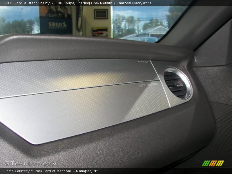 Sterling Grey Metallic / Charcoal Black/White 2010 Ford Mustang Shelby GT500 Coupe