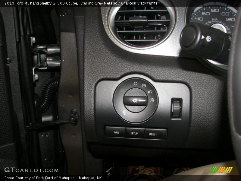 Sterling Grey Metallic / Charcoal Black/White 2010 Ford Mustang Shelby GT500 Coupe