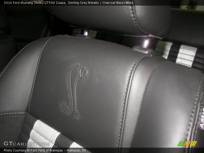Sterling Grey Metallic / Charcoal Black/White 2010 Ford Mustang Shelby GT500 Coupe