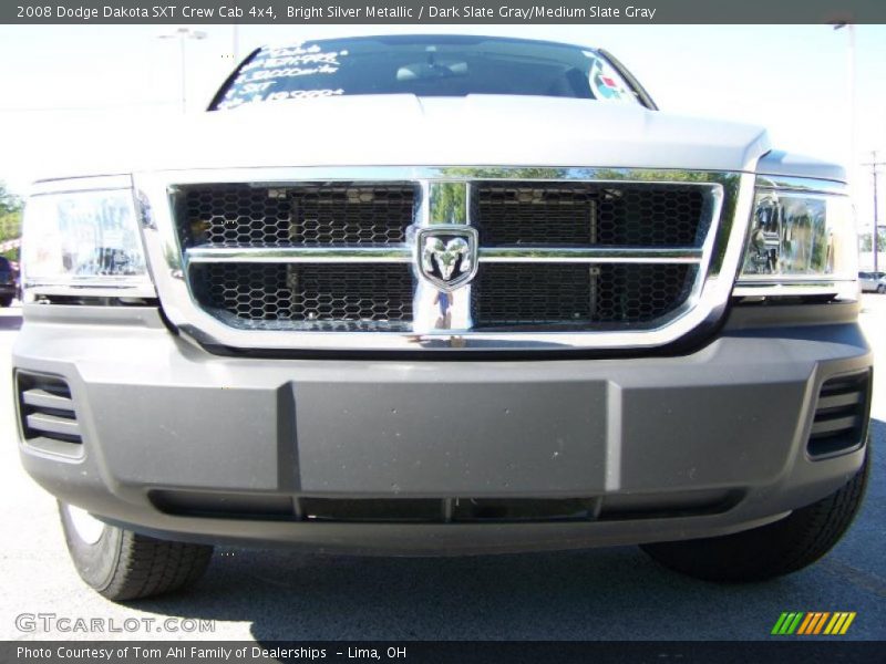 Bright Silver Metallic / Dark Slate Gray/Medium Slate Gray 2008 Dodge Dakota SXT Crew Cab 4x4
