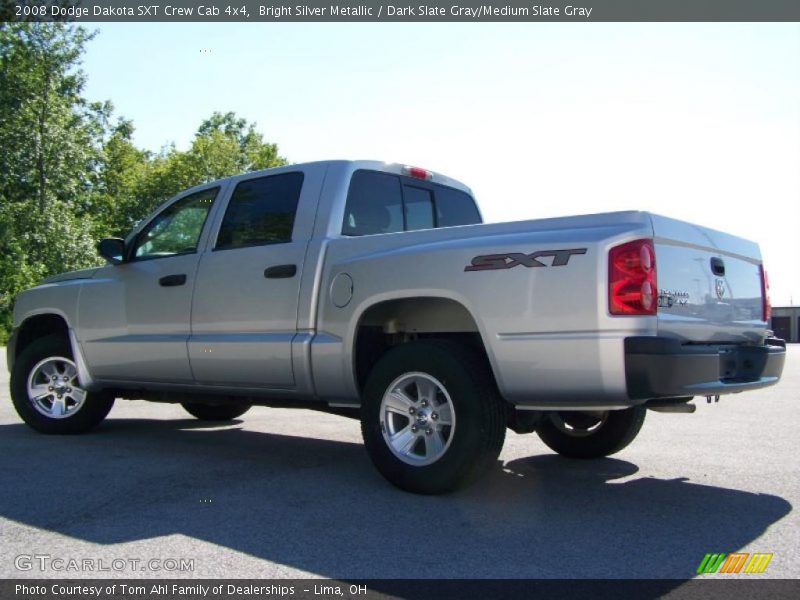 Bright Silver Metallic / Dark Slate Gray/Medium Slate Gray 2008 Dodge Dakota SXT Crew Cab 4x4