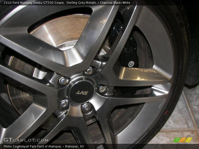Sterling Grey Metallic / Charcoal Black/White 2010 Ford Mustang Shelby GT500 Coupe