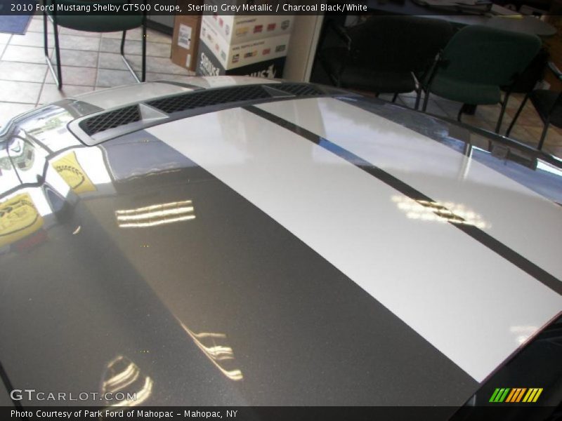 Sterling Grey Metallic / Charcoal Black/White 2010 Ford Mustang Shelby GT500 Coupe