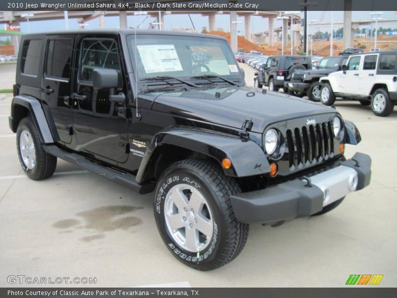 Black / Dark Slate Gray/Medium Slate Gray 2010 Jeep Wrangler Unlimited Sahara 4x4