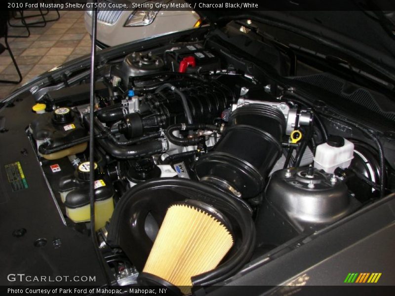Sterling Grey Metallic / Charcoal Black/White 2010 Ford Mustang Shelby GT500 Coupe
