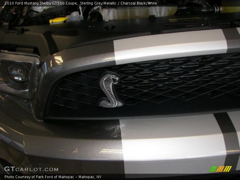 Sterling Grey Metallic / Charcoal Black/White 2010 Ford Mustang Shelby GT500 Coupe