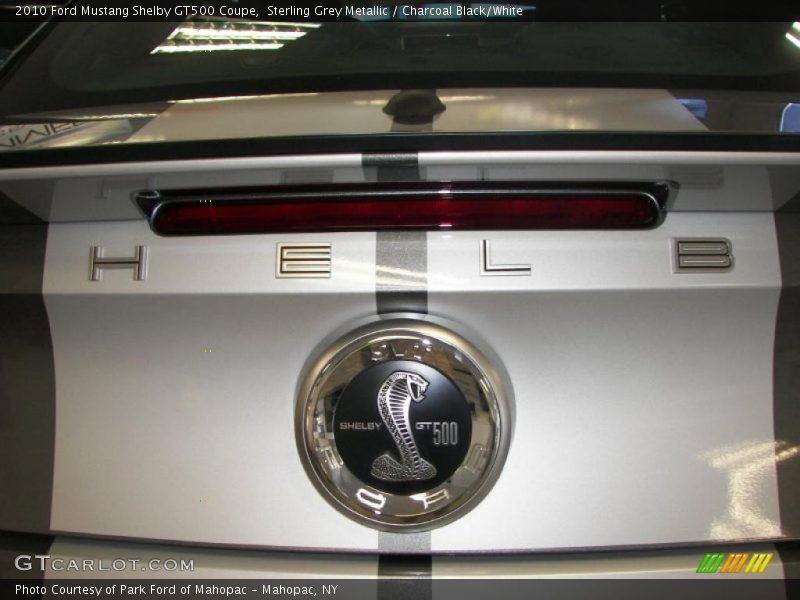 Sterling Grey Metallic / Charcoal Black/White 2010 Ford Mustang Shelby GT500 Coupe