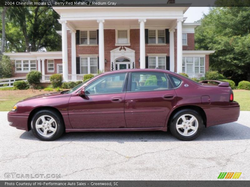 Berry Red Metallic / Medium Gray 2004 Chevrolet Impala LS
