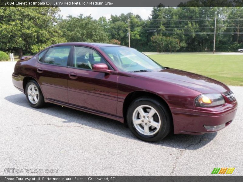 Berry Red Metallic / Medium Gray 2004 Chevrolet Impala LS