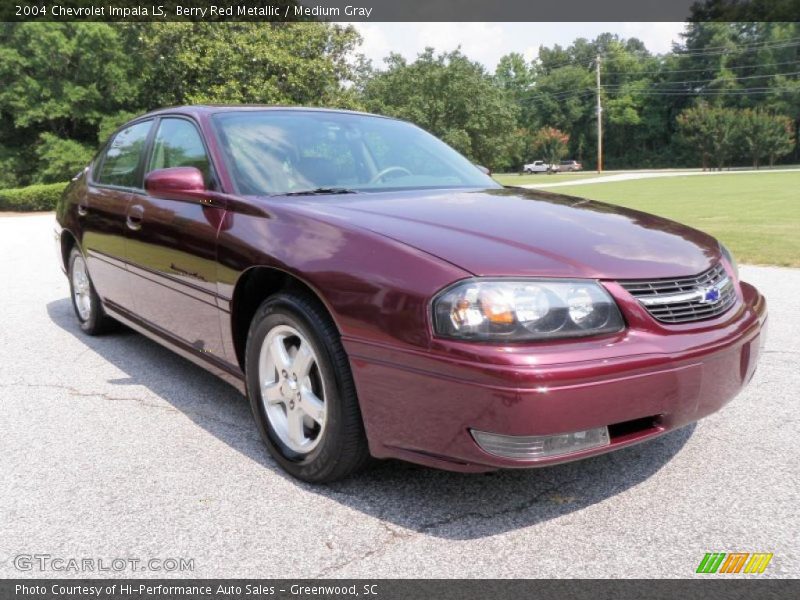 Berry Red Metallic / Medium Gray 2004 Chevrolet Impala LS