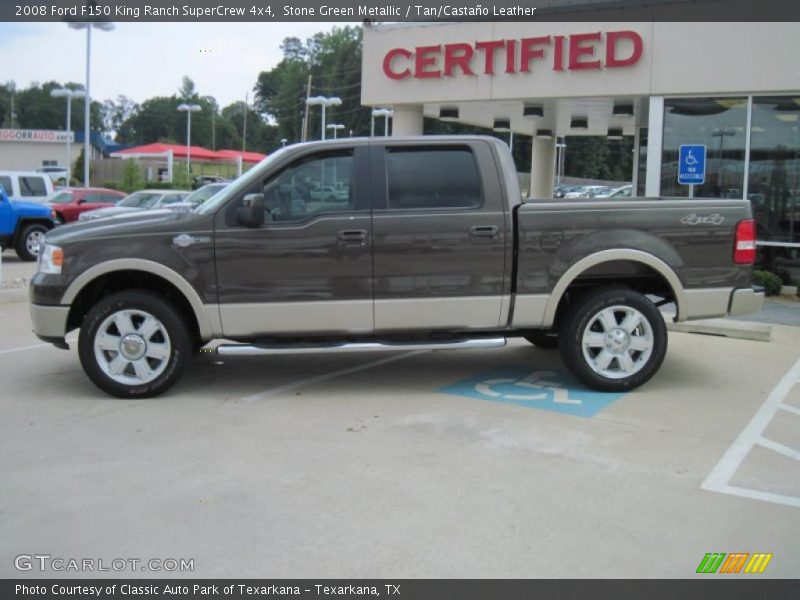 Stone Green Metallic / Tan/Castaño Leather 2008 Ford F150 King Ranch SuperCrew 4x4