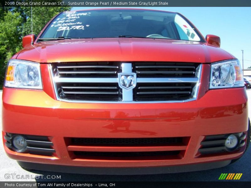 Sunburst Orange Pearl / Medium Slate Gray/Light Shale 2008 Dodge Grand Caravan SXT