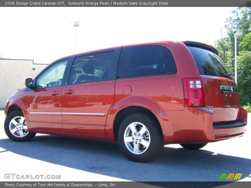 Sunburst Orange Pearl / Medium Slate Gray/Light Shale 2008 Dodge Grand Caravan SXT