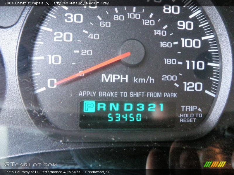 Berry Red Metallic / Medium Gray 2004 Chevrolet Impala LS