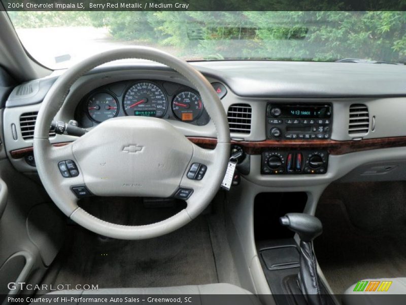 Berry Red Metallic / Medium Gray 2004 Chevrolet Impala LS