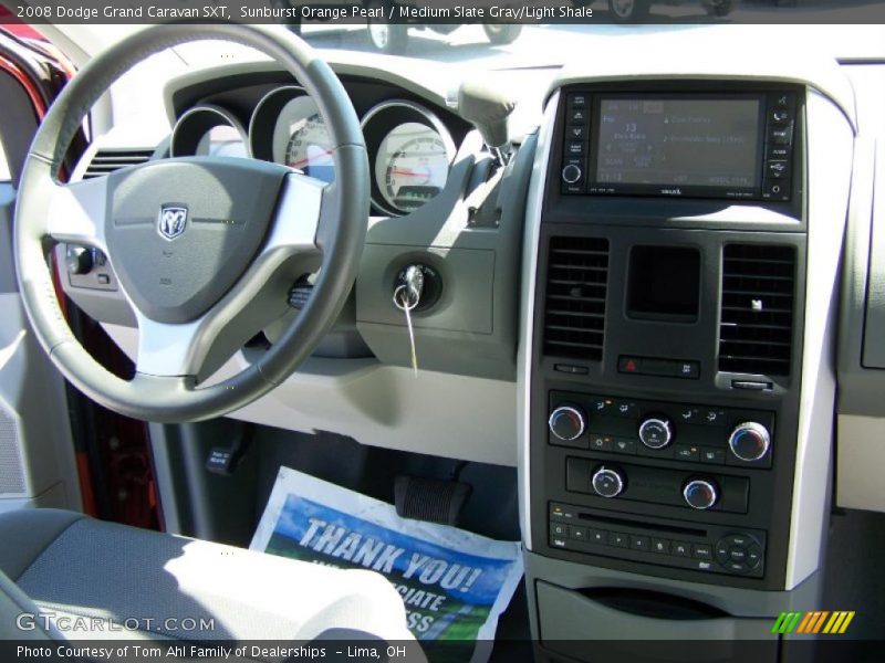 Sunburst Orange Pearl / Medium Slate Gray/Light Shale 2008 Dodge Grand Caravan SXT