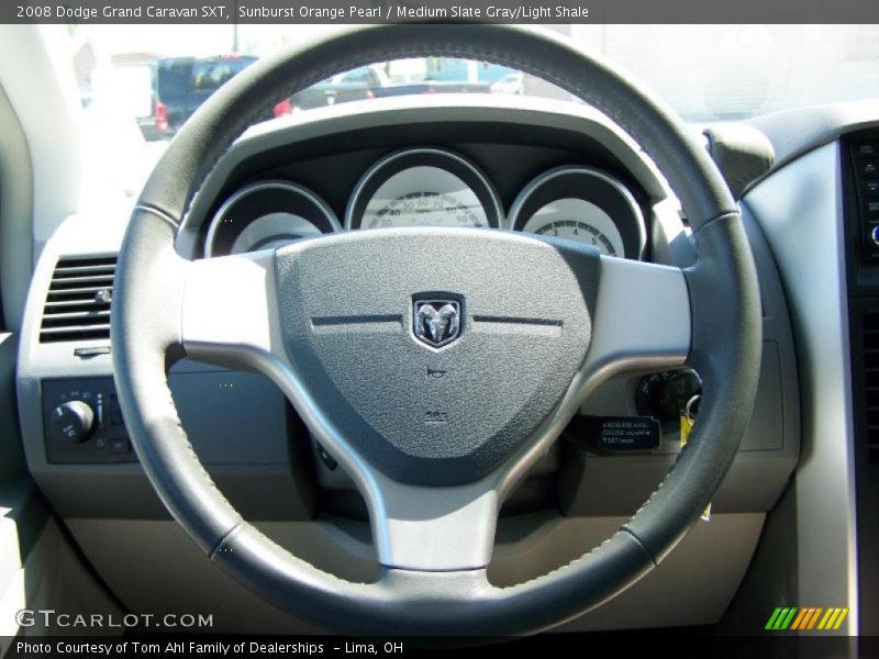 Sunburst Orange Pearl / Medium Slate Gray/Light Shale 2008 Dodge Grand Caravan SXT