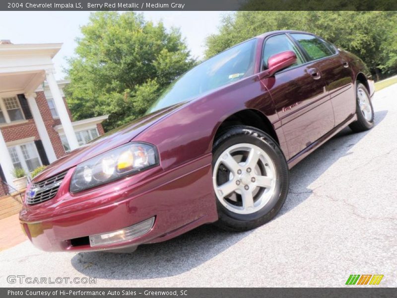 Berry Red Metallic / Medium Gray 2004 Chevrolet Impala LS