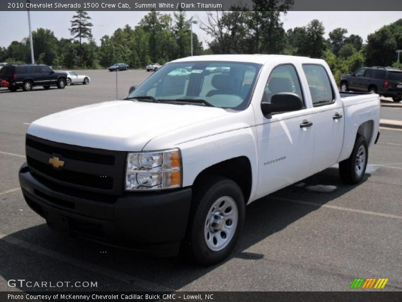 Summit White / Dark Titanium 2010 Chevrolet Silverado 1500 Crew Cab