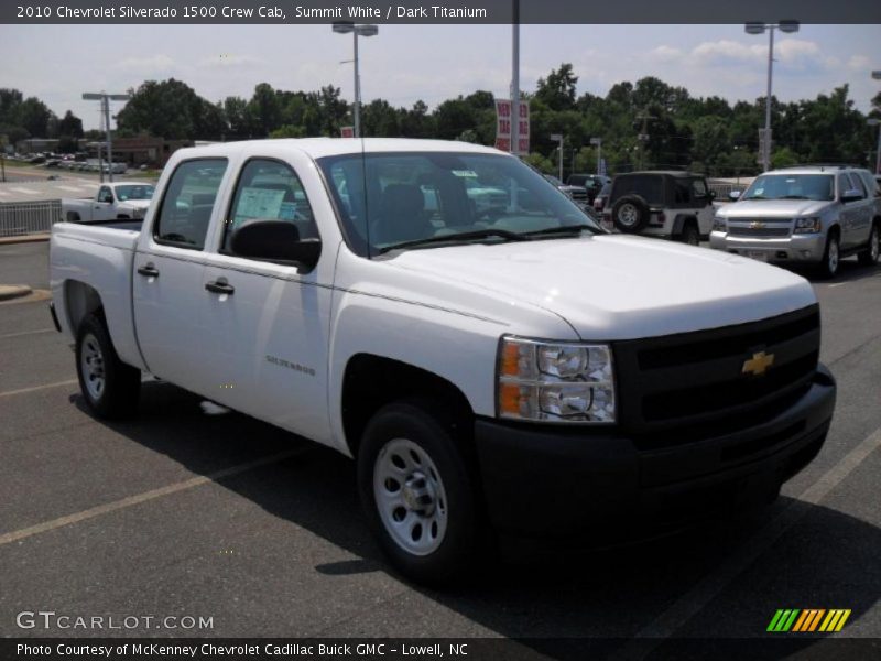 Summit White / Dark Titanium 2010 Chevrolet Silverado 1500 Crew Cab