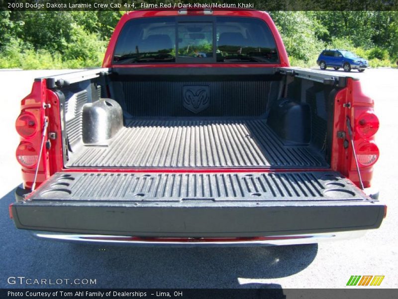 Flame Red / Dark Khaki/Medium Khaki 2008 Dodge Dakota Laramie Crew Cab 4x4