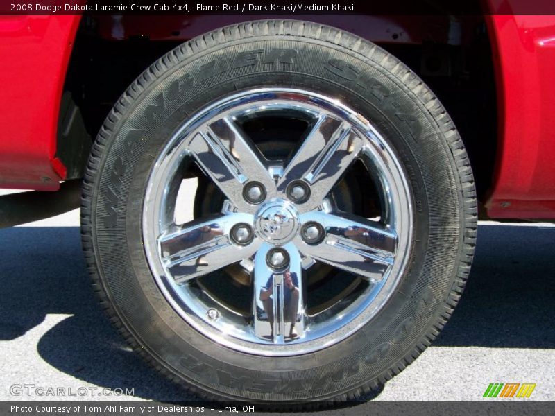Flame Red / Dark Khaki/Medium Khaki 2008 Dodge Dakota Laramie Crew Cab 4x4