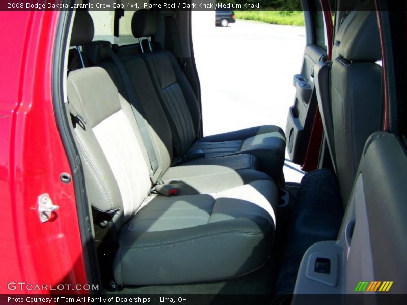 Flame Red / Dark Khaki/Medium Khaki 2008 Dodge Dakota Laramie Crew Cab 4x4