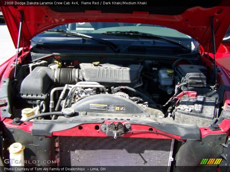 Flame Red / Dark Khaki/Medium Khaki 2008 Dodge Dakota Laramie Crew Cab 4x4