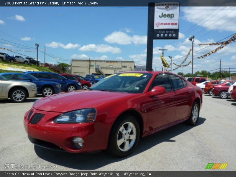 Crimson Red / Ebony 2008 Pontiac Grand Prix Sedan