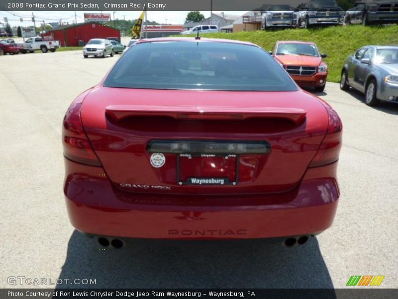 Crimson Red / Ebony 2008 Pontiac Grand Prix Sedan