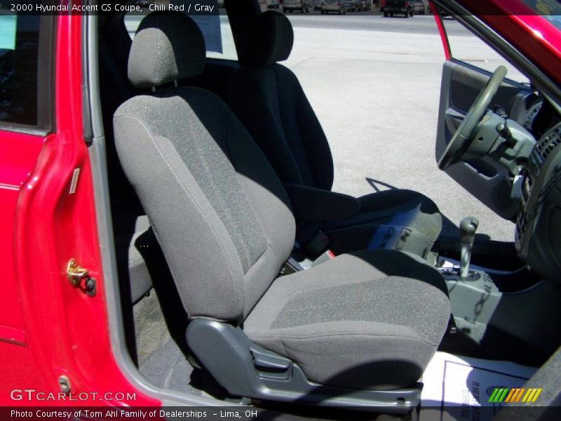 Chili Red / Gray 2000 Hyundai Accent GS Coupe