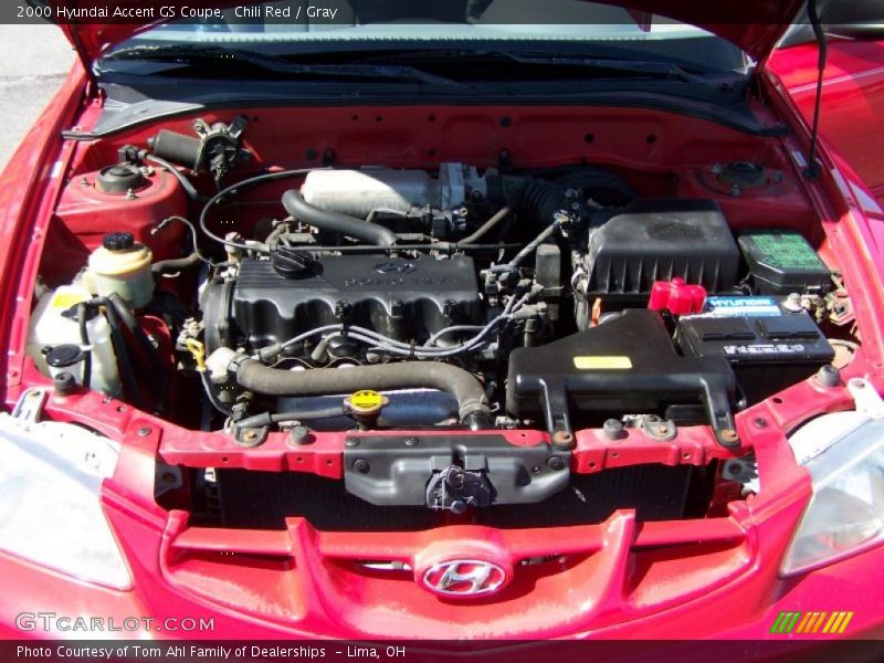 Chili Red / Gray 2000 Hyundai Accent GS Coupe