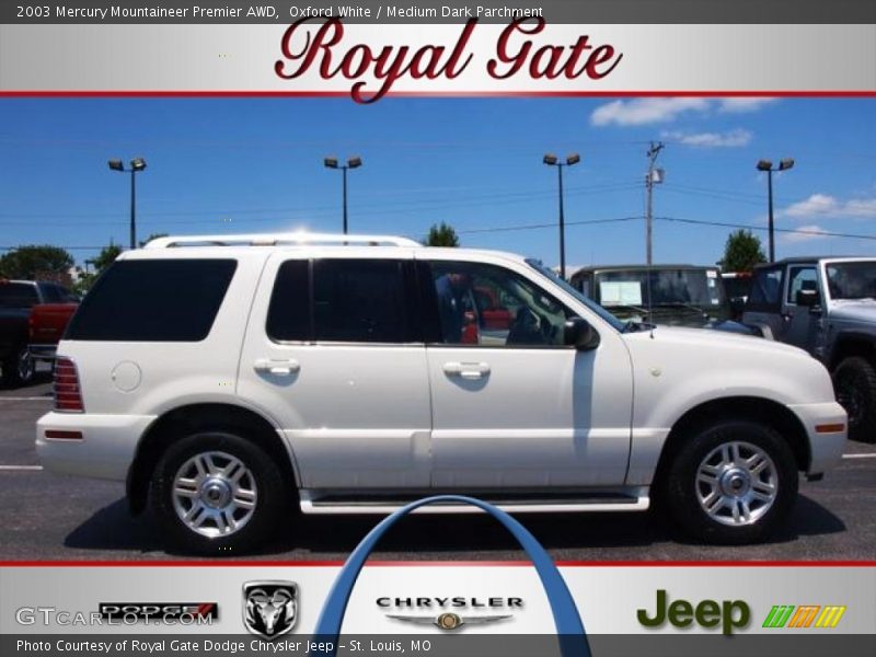 Oxford White / Medium Dark Parchment 2003 Mercury Mountaineer Premier AWD