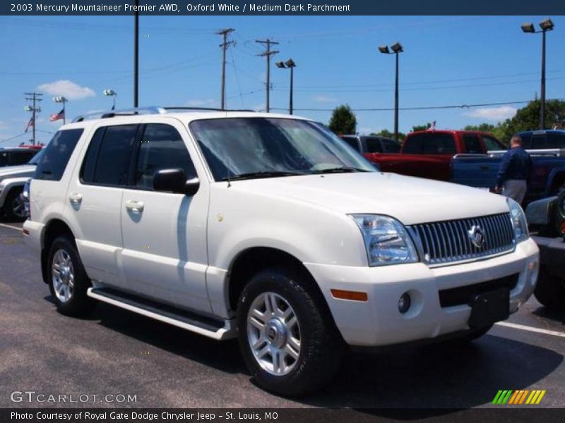 Oxford White / Medium Dark Parchment 2003 Mercury Mountaineer Premier AWD