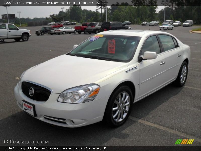 White Diamond Tricoat / Titanium Gray 2007 Buick Lucerne CXS