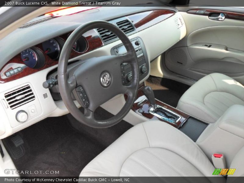 White Diamond Tricoat / Titanium Gray 2007 Buick Lucerne CXS