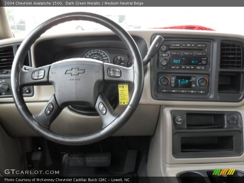 Dark Green Metallic / Medium Neutral Beige 2004 Chevrolet Avalanche 1500