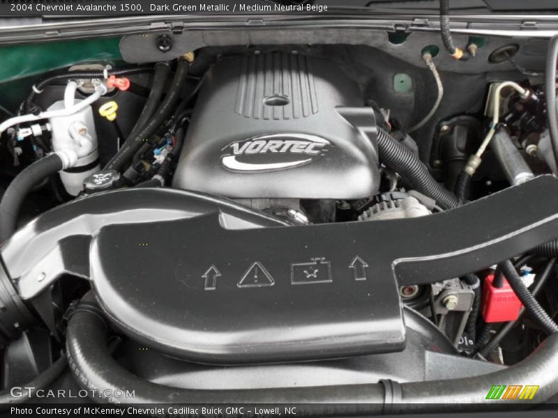 Dark Green Metallic / Medium Neutral Beige 2004 Chevrolet Avalanche 1500