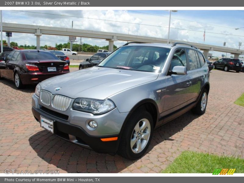 Silver Grey Metallic / Black 2007 BMW X3 3.0si