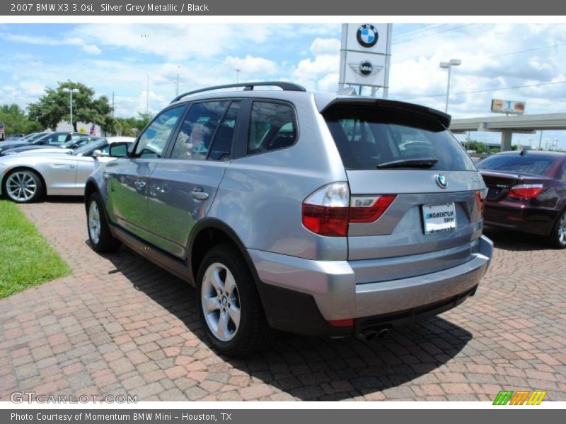 Silver Grey Metallic / Black 2007 BMW X3 3.0si