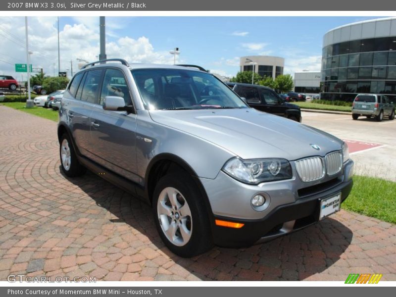 Silver Grey Metallic / Black 2007 BMW X3 3.0si