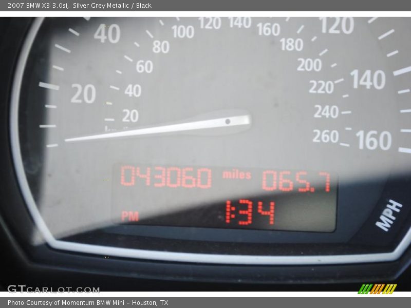 Silver Grey Metallic / Black 2007 BMW X3 3.0si