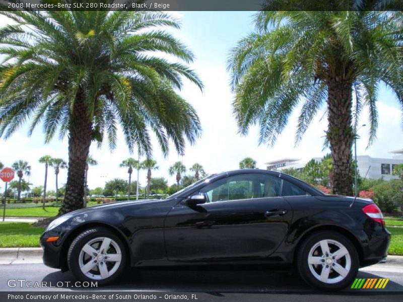 Black / Beige 2008 Mercedes-Benz SLK 280 Roadster