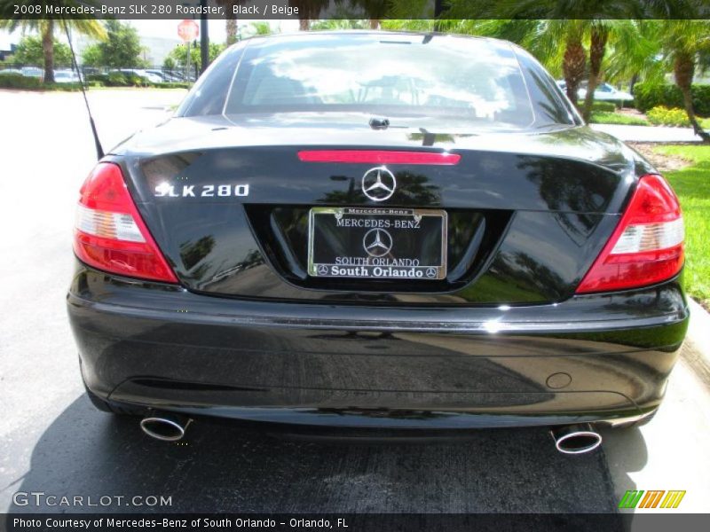 Black / Beige 2008 Mercedes-Benz SLK 280 Roadster