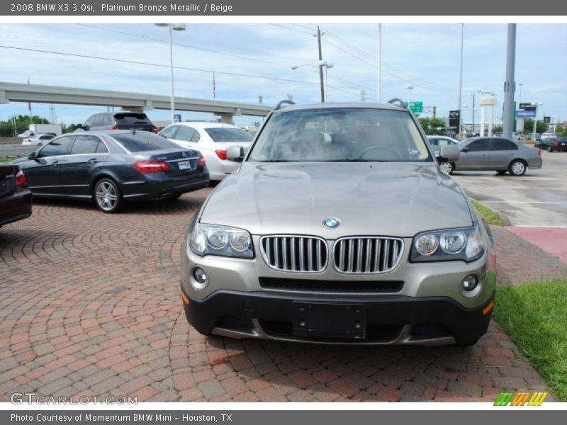 Platinum Bronze Metallic / Beige 2008 BMW X3 3.0si