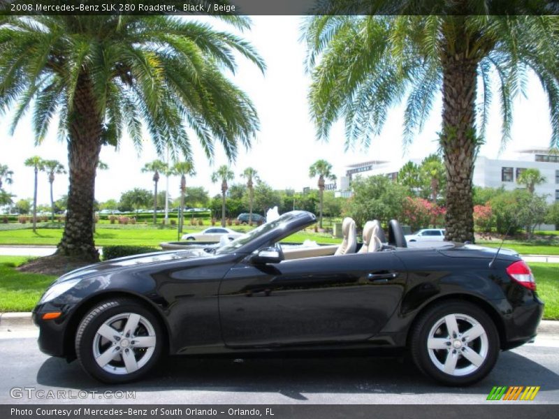 Black / Beige 2008 Mercedes-Benz SLK 280 Roadster